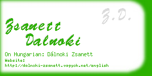 zsanett dalnoki business card