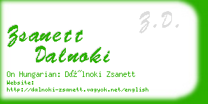 zsanett dalnoki business card